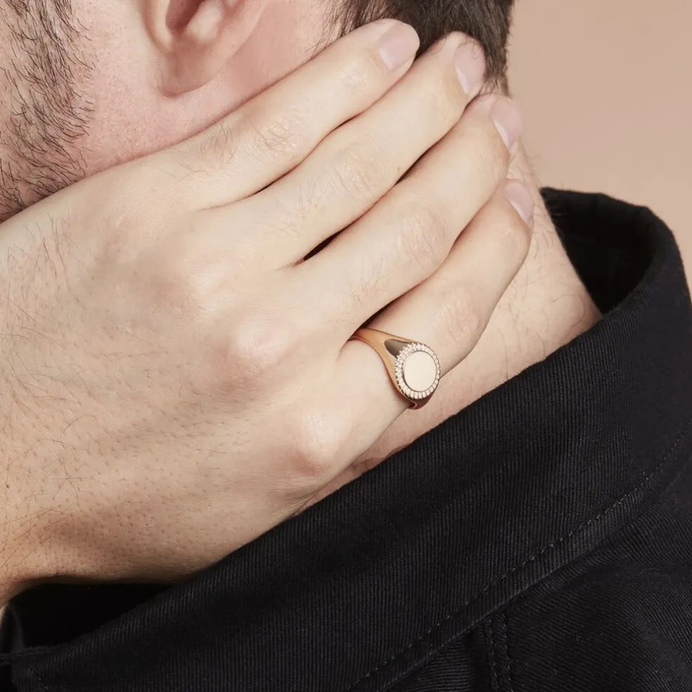 Chevalière Plaqué Or Jaune Louie