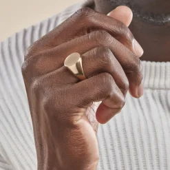 Chevalière Plaqué Or Jaune Aureliano