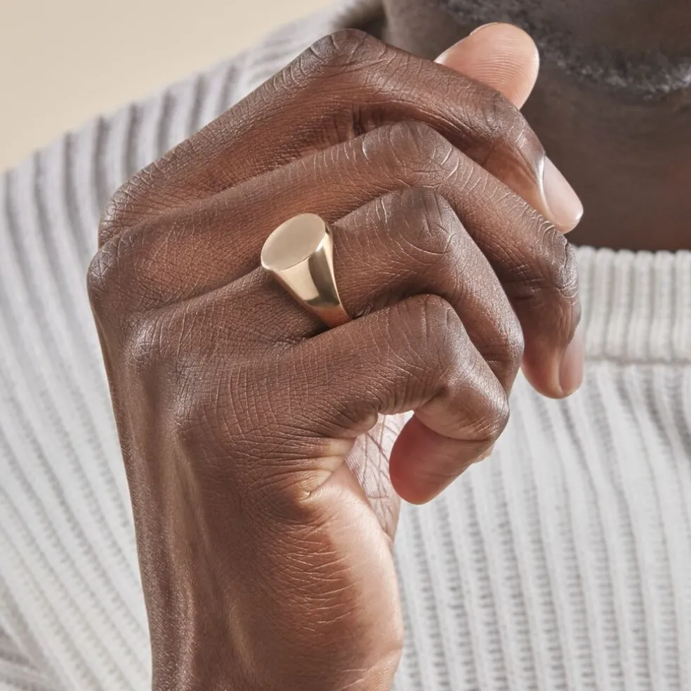 Chevalière Plaqué Or Jaune Aureliano