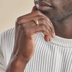 Chevalière Plaqué Or Jaune Asa Oxydes De Zirconium