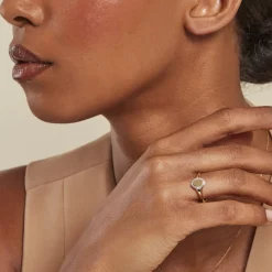 Chevalière Promesse Pour L'eternite Or Jaune Diamant