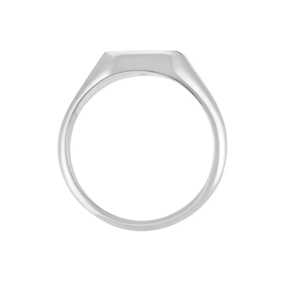 Chevalière Renelia Argent Blanc Blanc Onyx