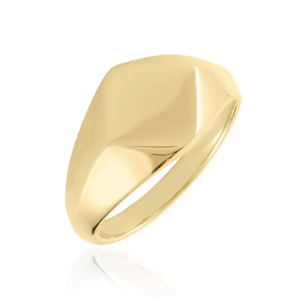 Chevalière Sebastiano Plaqué Or Jaune