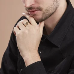 Chevalière Sebastiano Plaqué Or Jaune