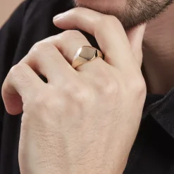 Chevalière Sebastiano Plaqué Or Jaune