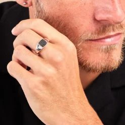 Chevalière Zack Or Blanc Diamant