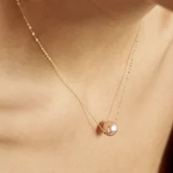 Collier 1 Perle Or Jaune Perle De Culture