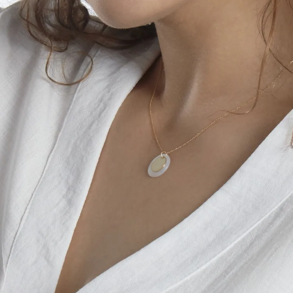Collier Abani Or Jaune Nacre