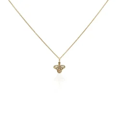 Collier Abelha Plaqué Or Jaune Oxyde De Zirconium