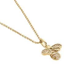 Collier Abelha Plaqué Or Jaune Oxyde De Zirconium