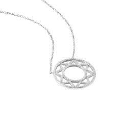 Collier Abia Argent Blanc Oxyde De Zirconium
