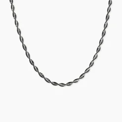 Collier Abie Torsade Argent Bicolore