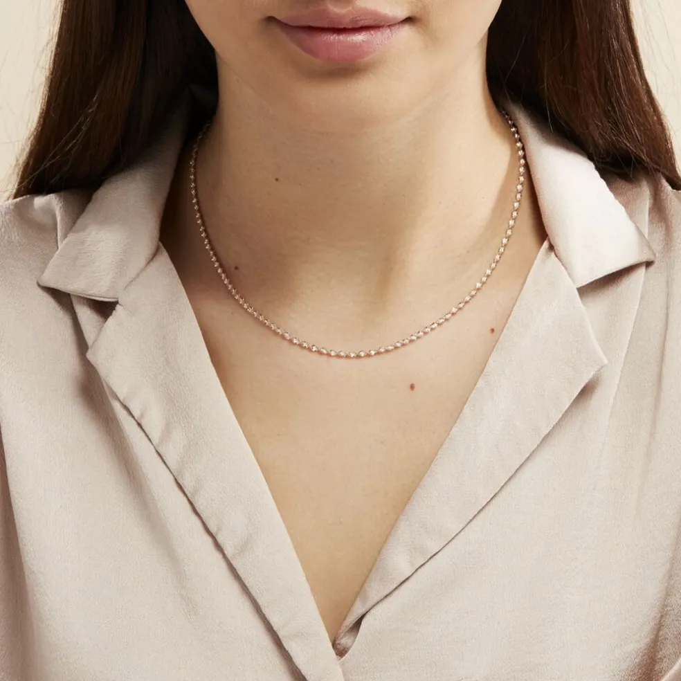 Collier Abie Torsade Argent Bicolore