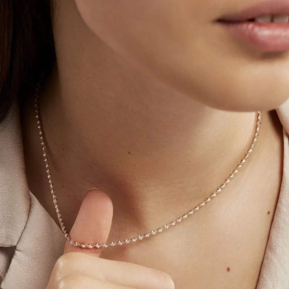 Collier Abie Torsade Argent Bicolore