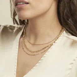 Collier Abiel Acier Doré