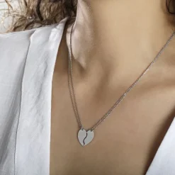 Collier Abrar Argent Blanc