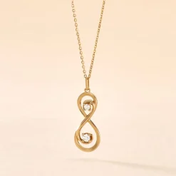 Collier Ademar Or Jaune Oxyde De Zirconium