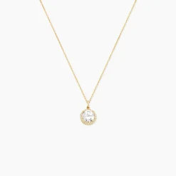 Collier Adil Or Jaune Oxyde De Zirconium