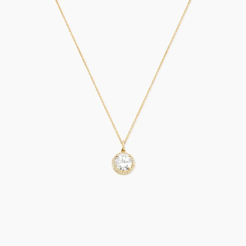 Collier Adil Or Jaune Oxyde De Zirconium