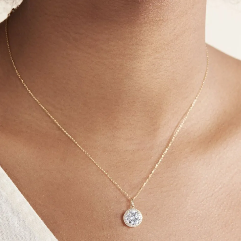 Collier Adil Or Jaune Oxyde De Zirconium