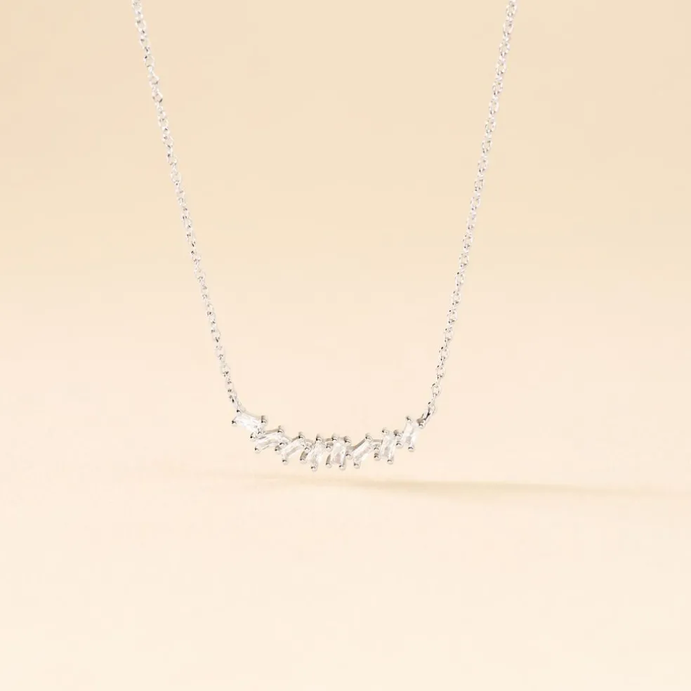 Collier Adonia Argent Blanc Oxyde De Zirconium