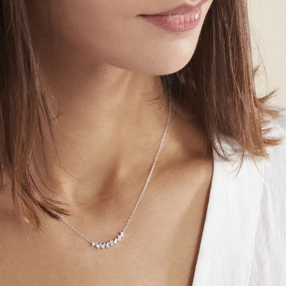 Collier Adonia Argent Blanc Oxyde De Zirconium