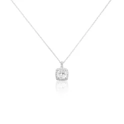 Collier Adrienne Or Blanc Oxyde De Zirconium
