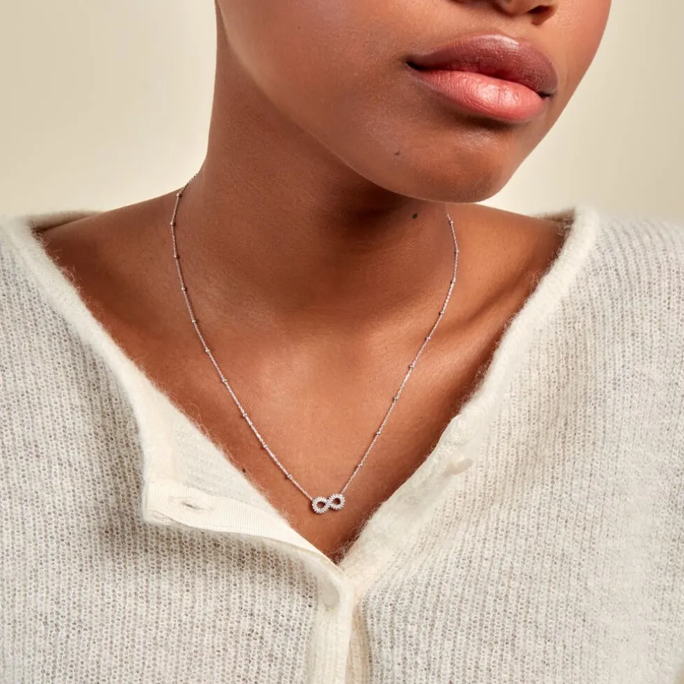 Collier Aella Argent Blanc