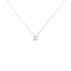 Collier Agota Or Blanc Diamant