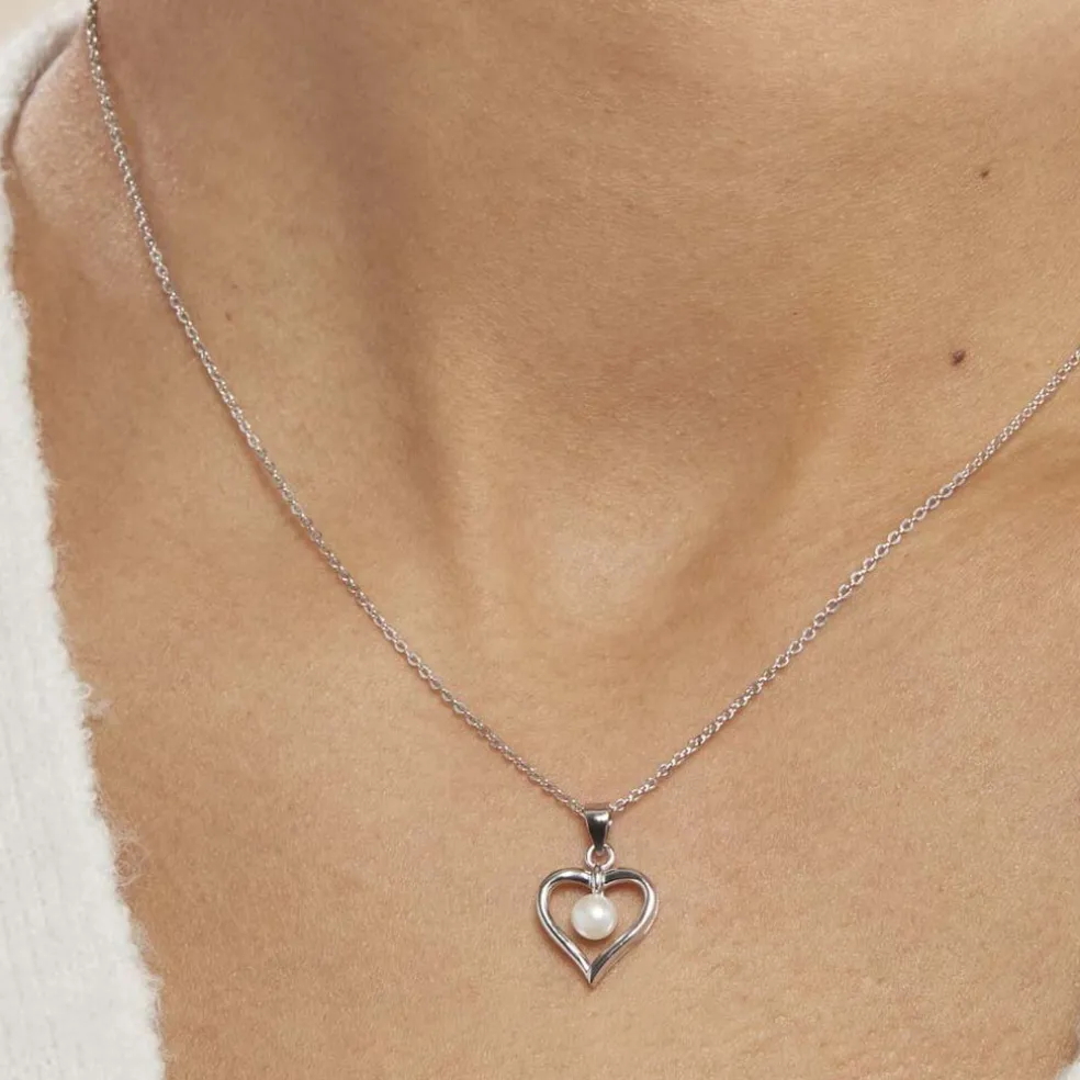 Collier Ainhoa Maille Forçat Argent Blanc Perle De Culture