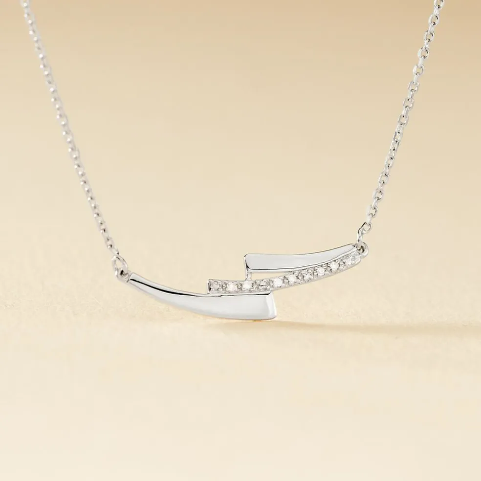 Collier Ainhoa Or Blanc Diamant