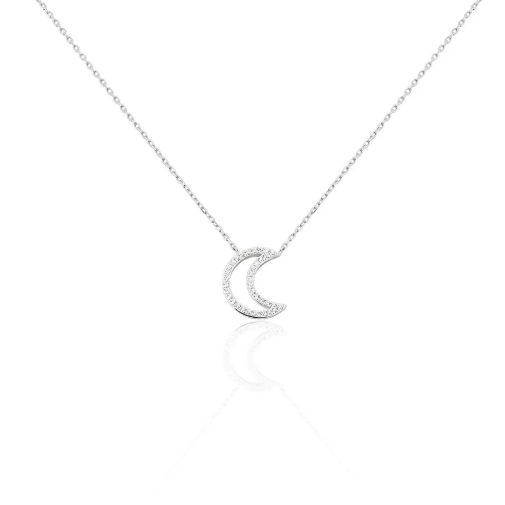 Collier Aisha Argent Blanc Oxyde De Zirconium
