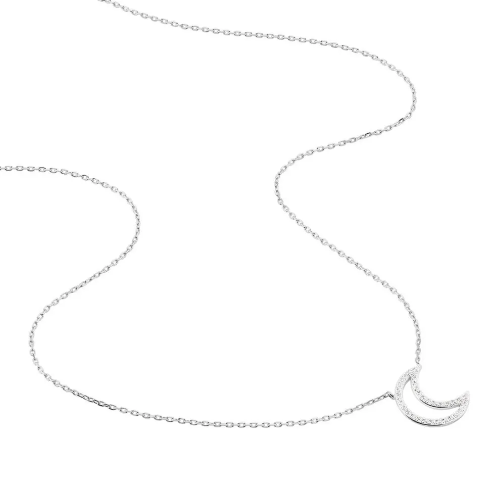 Collier Aisha Argent Blanc Oxyde De Zirconium