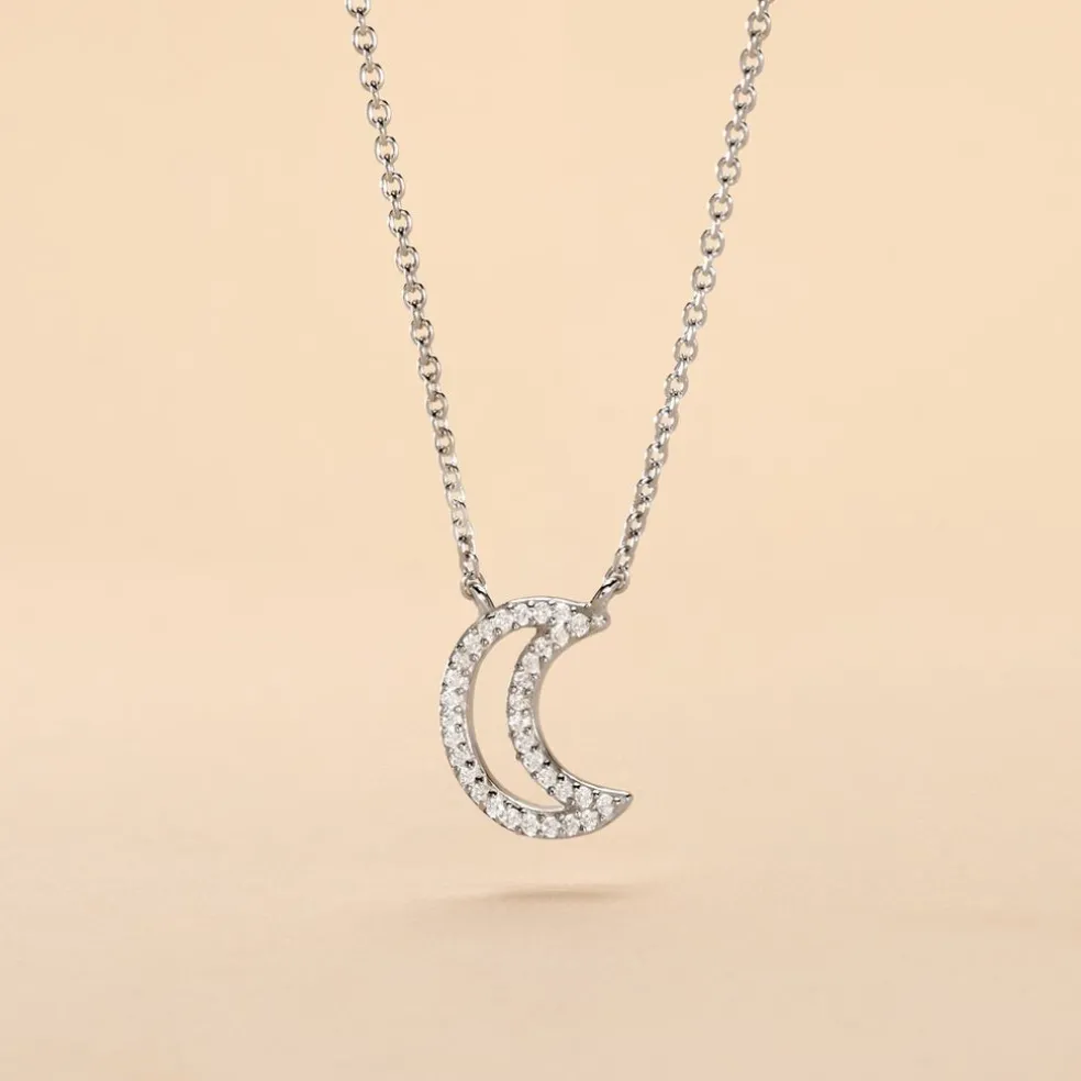 Collier Aisha Argent Blanc Oxyde De Zirconium