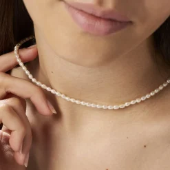 Collier Alceste Or Jaune Perle De Culture