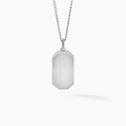 Collier Alessio Acier Blanc