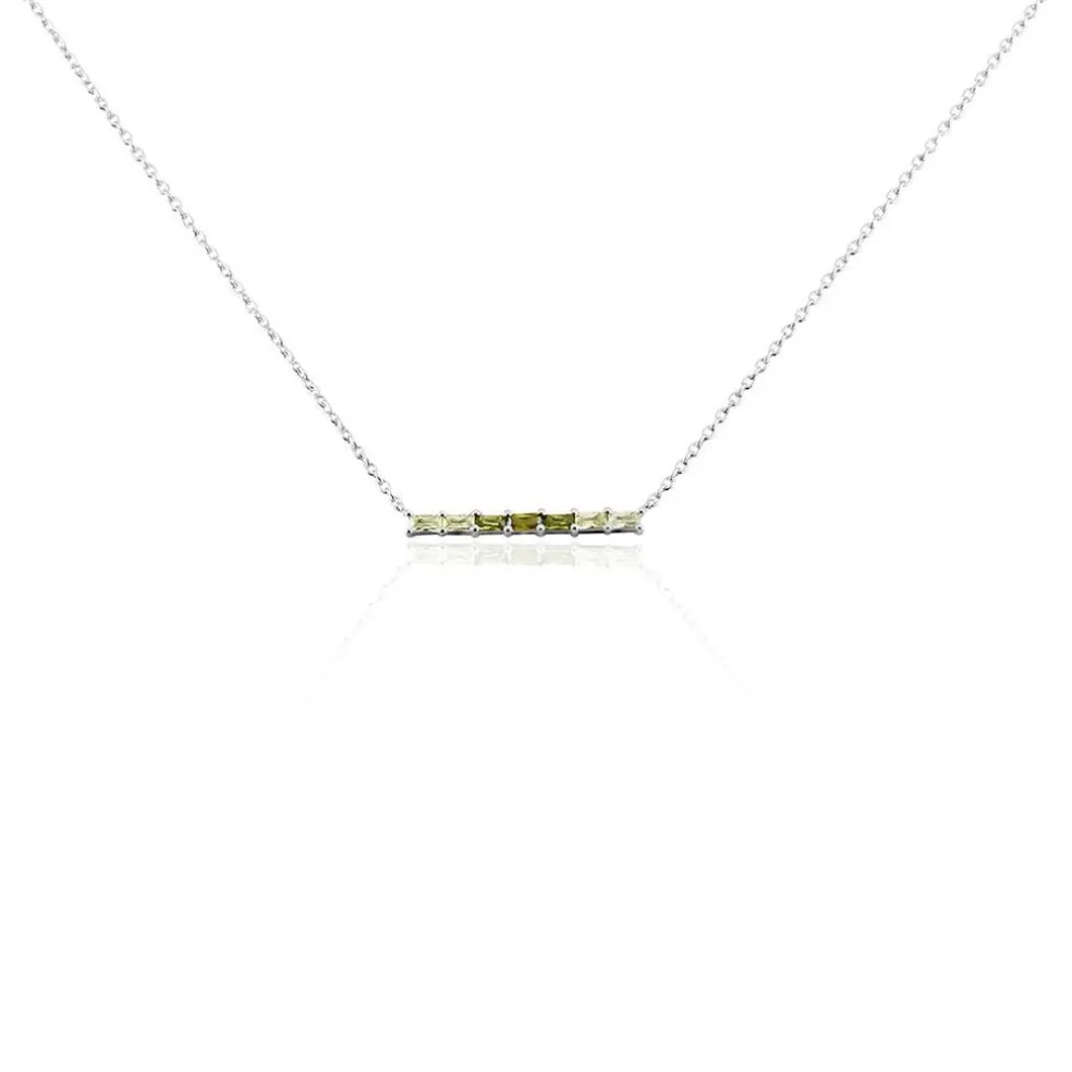 Collier Alexander Argent Blanc Oxyde De Zirconium
