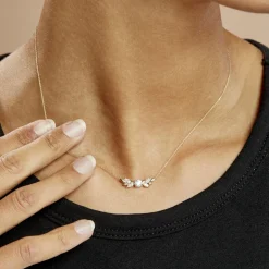 Collier Alexine Or Jaune Oxyde De Zirconium