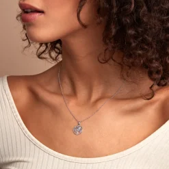 Collier Alive Argent Blanc Oxyde De Zirconium