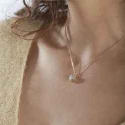 Collier Althea Or Jaune Oxyde De Zirconium