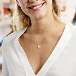 Collier Alyhana Plaqué Or Jaune Nacre