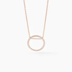 Collier Alysone Argent Rose Oxyde De Zirconium