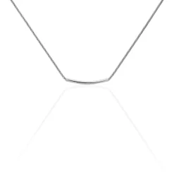 Collier Amadeo Maille Popcorn Acier Blanc