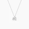 Collier Amalthee Argent Blanc Oxyde De Zirconium
