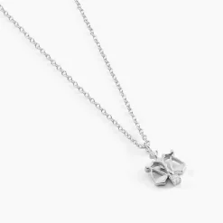 Collier Amalthee Argent Blanc Oxyde De Zirconium