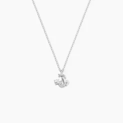 Collier Amalthee Argent Blanc Oxyde De Zirconium