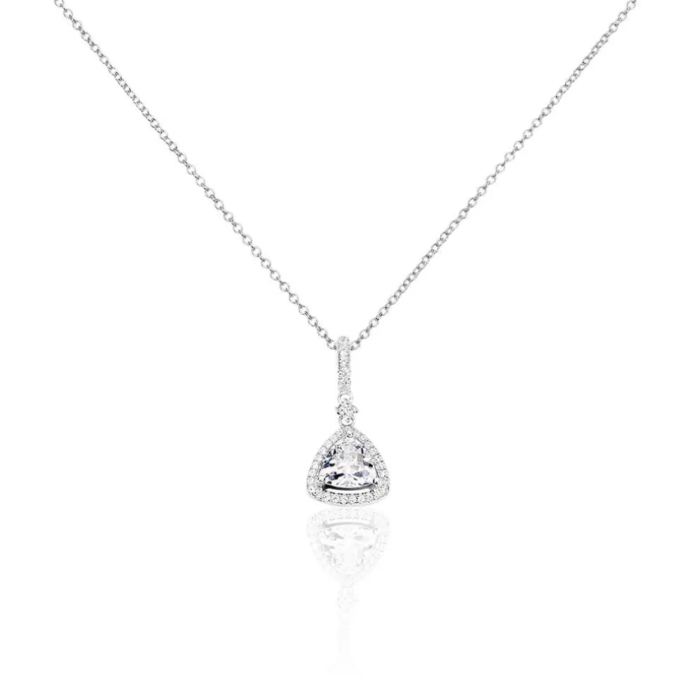 Collier Amantine Argent Blanc Oxyde De Zirconium