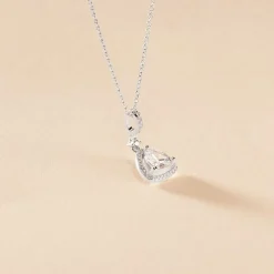 Collier Amantine Argent Blanc Oxyde De Zirconium