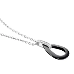 Collier Amaris Argent Blanc Céramique Et Oxyde De Zirconium