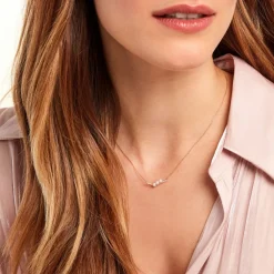 Collier Ambrogio Or Jaune Perle De Culture Oxyde De Zirconium